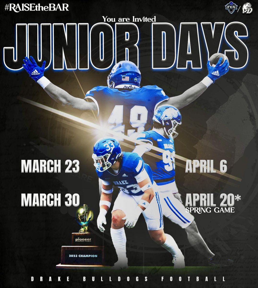 So thankful to be invited to Junior Visit day 🏈💪🏼 @CoachNThompson @DrakeBulldogsFB @CCHSsaintsFB @BrauchtKevin @Mattneff70 @OLMafia @PrepRedzoneIL @DeepDishFB @EDGYTIM