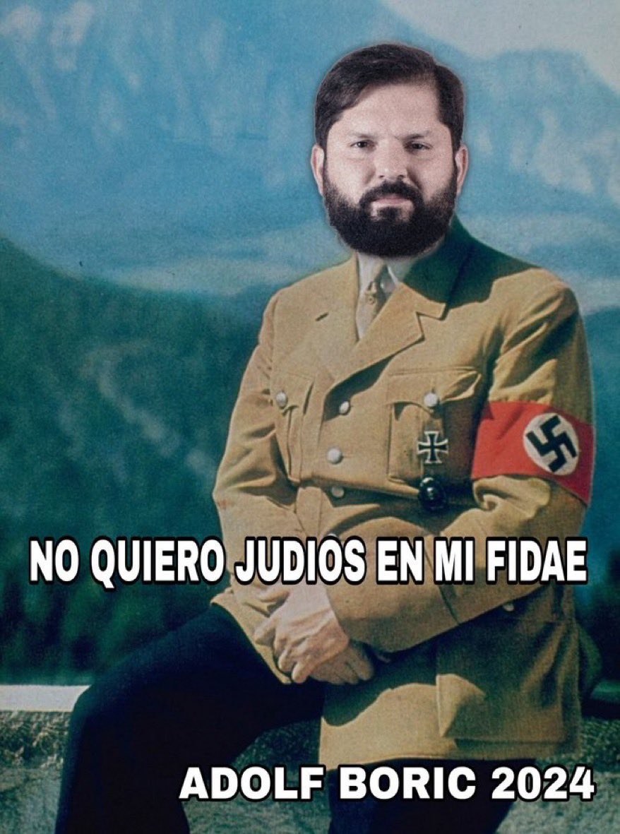 jorgeerrazuriz's tweet photo. El primer Gobierno Anti Judíos en Chile 🇨🇱 liderado por el Fürer @GabrielBoric !7 https://t.co/Gh9UBUuFRo