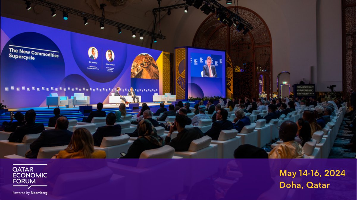QatarEconForum (@qatareconforum) on Twitter photo The 2024 <a href="/QatarEconForum/">QatarEconForum</a> will be held in Doha from May 14-16th. Watch this space for upcoming speaker announcements, breakout information, and details around the editorial themes. #QatarEconomicForum
#منتدى_قطر_الاقتصادي
Request an invitation here!
bloom.bg/3SPrTfR The 2024 <a href="/QatarEconForum/">QatarEconForum</a> will be held in Doha from May 14-16th. Watch this space for upcoming speaker announcements, breakout information, and details around the editorial themes. #QatarEconomicForum
#منتدى_قطر_الاقتصادي
Request an invitation here!
bloom.bg/3SPrTfR