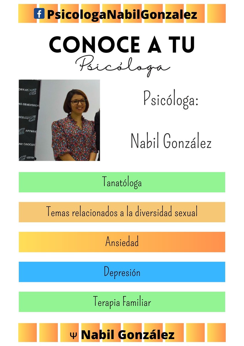 Es importante crear confianza y cercanía con ustedes, por eso les presento un poco de mí.
Recuerden pueden venir de manera individual, pareja o familiar.
#Conoce #Psicologa #Terapia #TuPsicologaFavorita