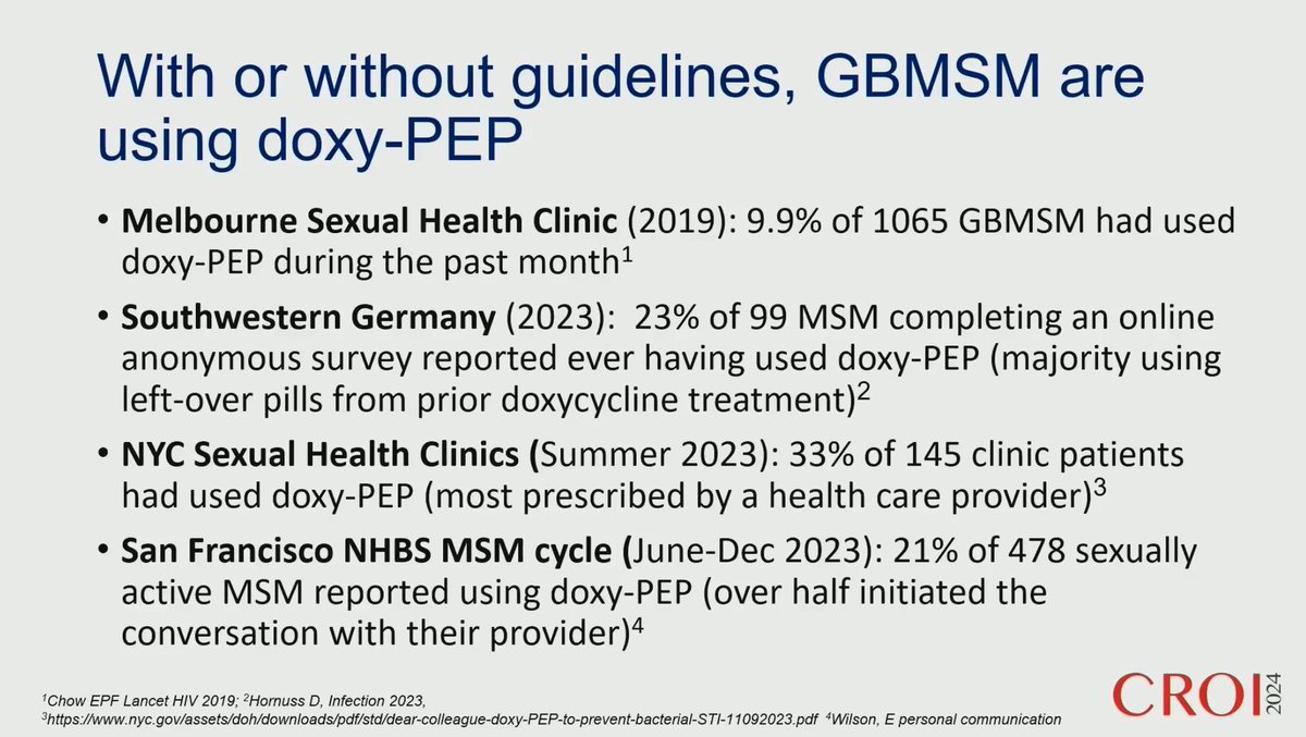 DocSteveTaylor's tweet image. #CROI2024 With so much great data on #DoxyPep  presented at this conference and the huge variability in uptake both between and within countries . We definitely need a  @BASHH_UK &amp;amp; @UKHSA position to support clinicians and the public in the UK (please ) 🙏🏽🫶😵‍💫