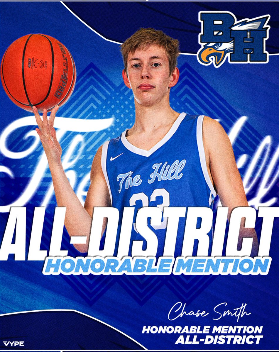 Congrats to Chase Smith for making Honorable Mention All District! @BH_Athletics @BHISD @hoopinsider