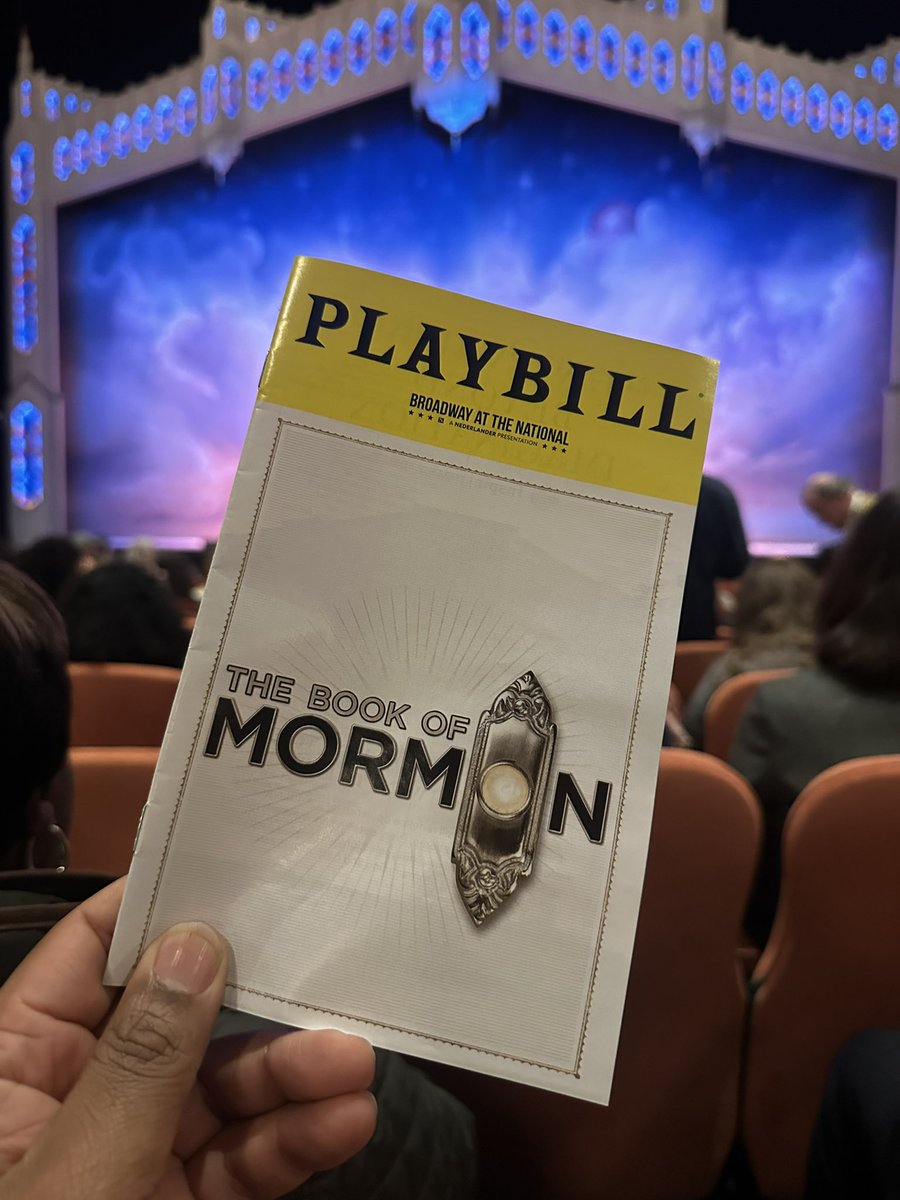 It’s opening night for “The Book Of Mormon” at @BroadwayNatDC. I’m ready to laugh! This show is completely unhinged!!!