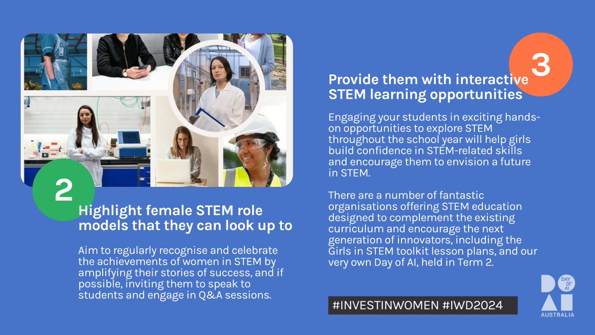 Building girls' confidence and skills in STEM early sets them up to be future designers and leaders in these fields. Swipe through for three ways teachers can help. 

#IWD2024 #InvestInWomen #womeninSTEM #teacherresources