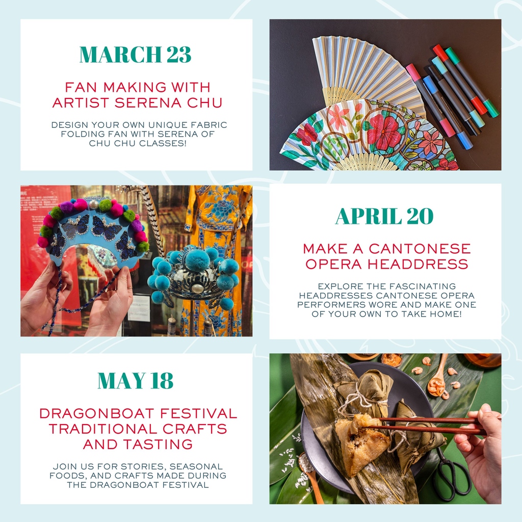 NEW FAMILY SATURDAYS: MONTHLY DROP-IN ACTIVITIES

Starting on March 23, join us on the third Saturday of each month* from 11am - 1pm for hands-on crafts, storytelling, and interactive activities!

Learn more at chinatownstorytellingcentre.org/family-saturda…

*With the exception of March