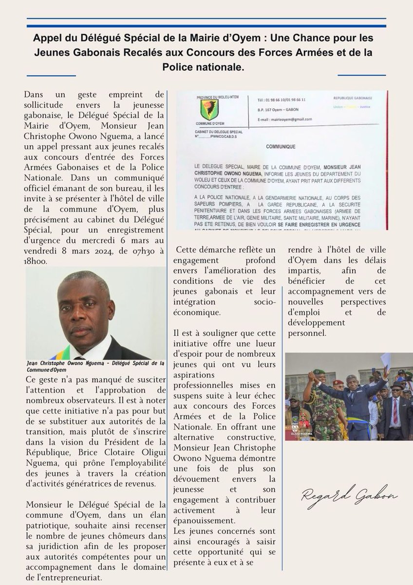 En route pour le soutien aux autorités de la Transition #Gabon 🇬🇦