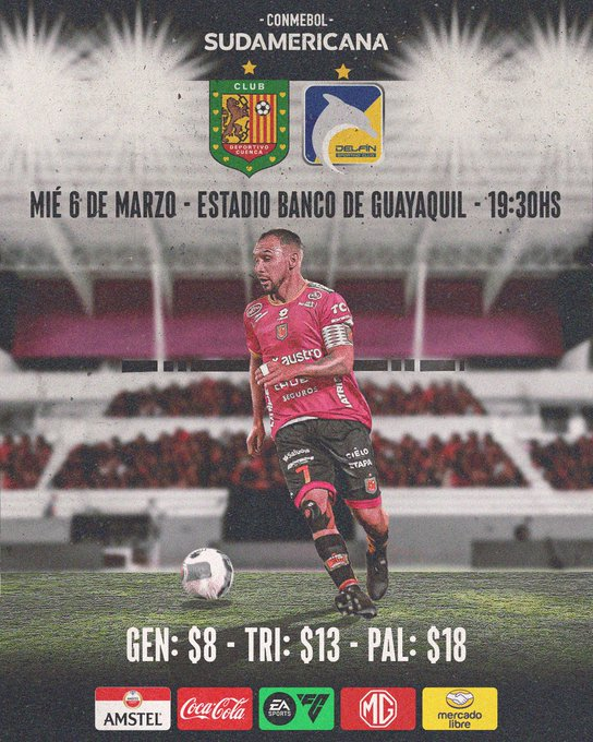 Quienes vayan en carro al partido por <a href="/Sudamericana/">CONMEBOL Sudamericana</a> entre <a href="/DCuencaOficial/">Club Deportivo Cuenca</a> &amp; <a href="/DelfinSC/">Delfín Sporting Club</a> ya pueden comprar una entrada al parqueadero, ingresando en este link:

tickets.superticket.ec/event/parquead…