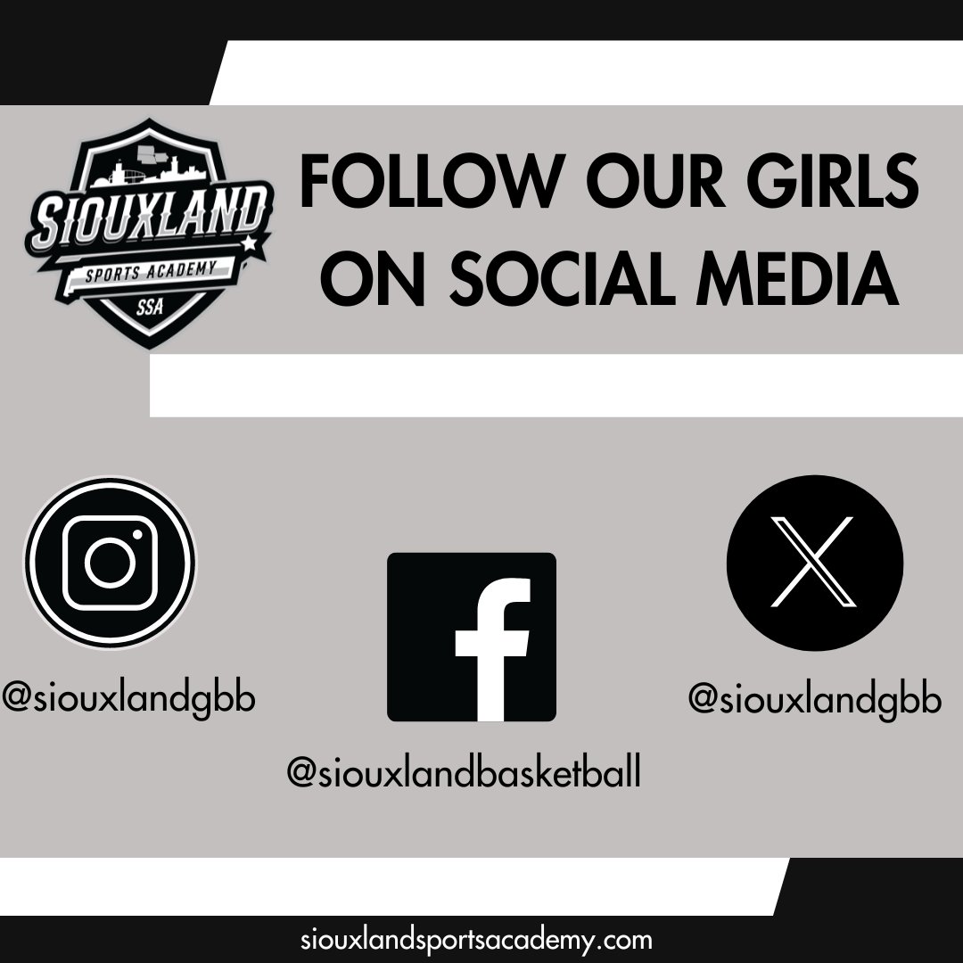 ❕Players &amp; families looking to follow our girls, check out @siouxlandgbb ❕

📢 We couldn't be more excited to have this space to promote our female athletes and their accomplishments!

🗓Follow now for more big announcements!