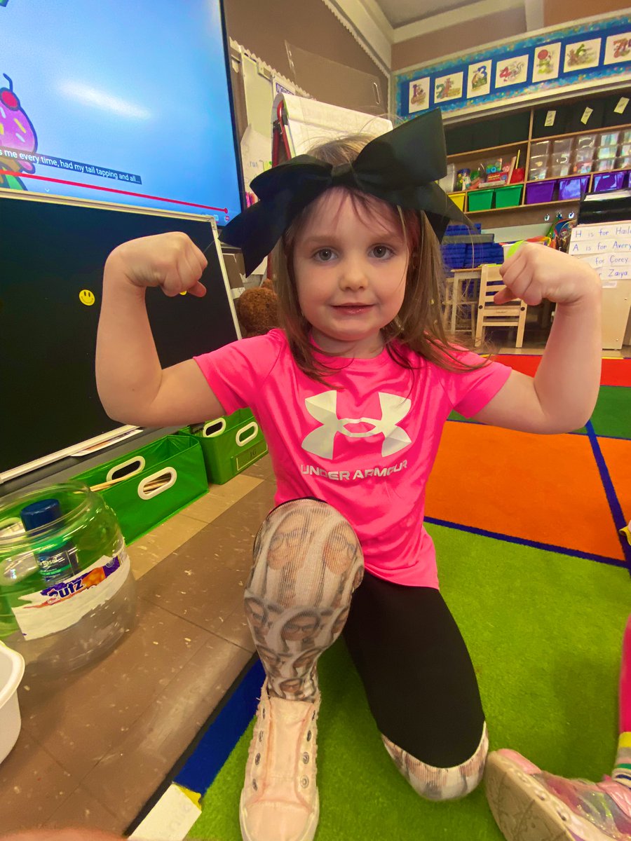PRE-K POWER @GreeceELC ! This peanut is dressed and ready for a Self-Awareness Workout today! Her mom even participated today! Just look 👀 closely at her crazy 🧦 🧦👇🏼 #SELDay @GcsdSELequity @GreeceCentral