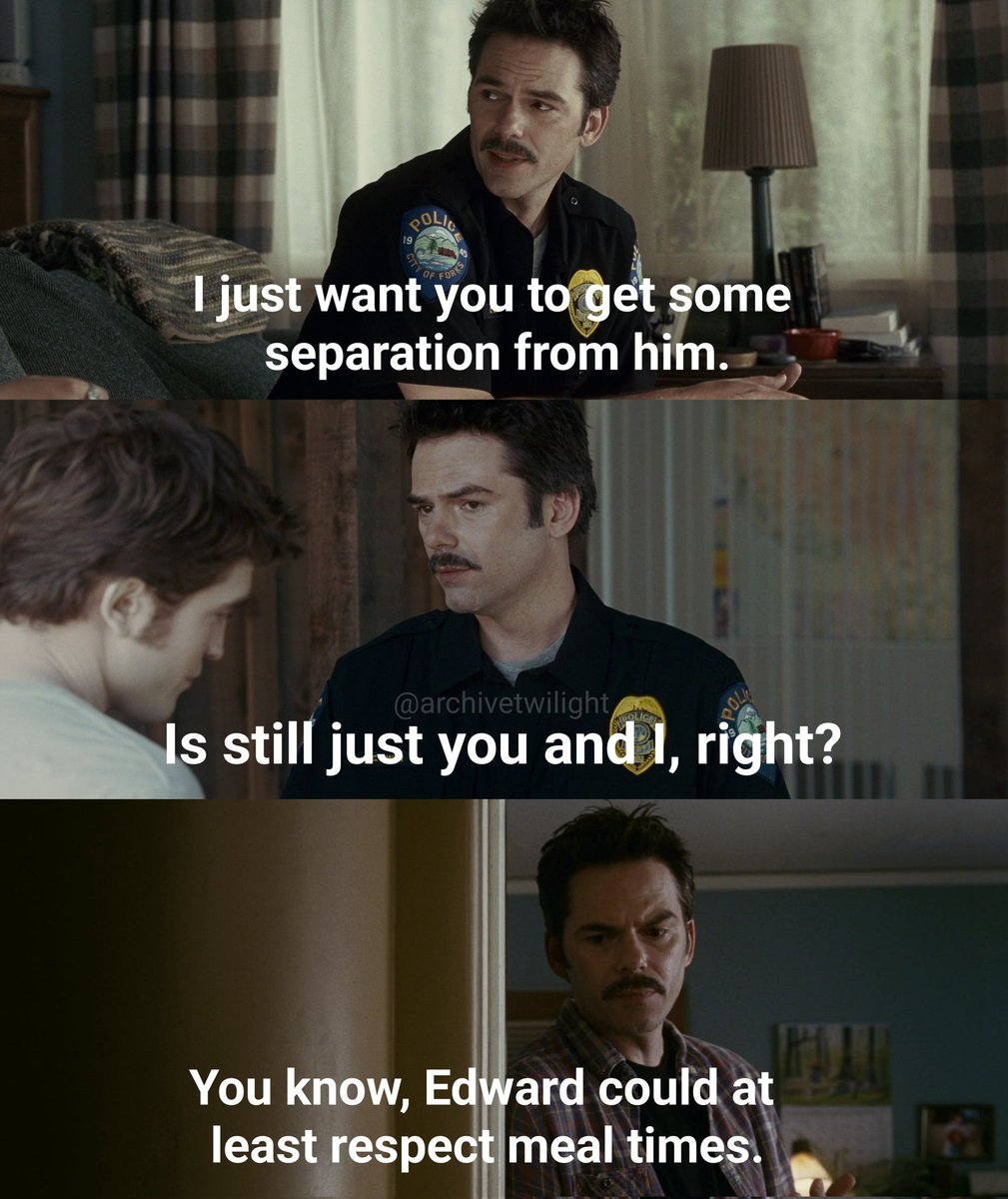 archivetwilight's tweet photo. just charlie swan hating edward cullen https://t.co/EeTANdz5bm