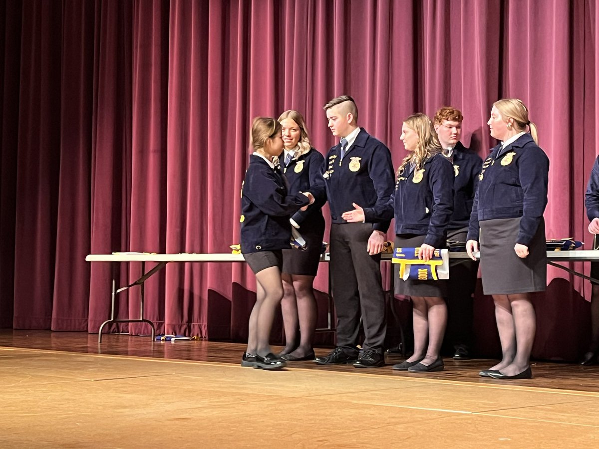 We had a very successful day at District V Leadership Contest this Saturday! Julie &amp; Lily - Disc. Food Science Demo🥇 (moving on to state)
KayLynn - Horticulture Demo -🥈 
Kendal - Disc. Creed Speaking 🥉 
Christon - Traditional Scrapbook 🥉 
Congratulations to all of our members