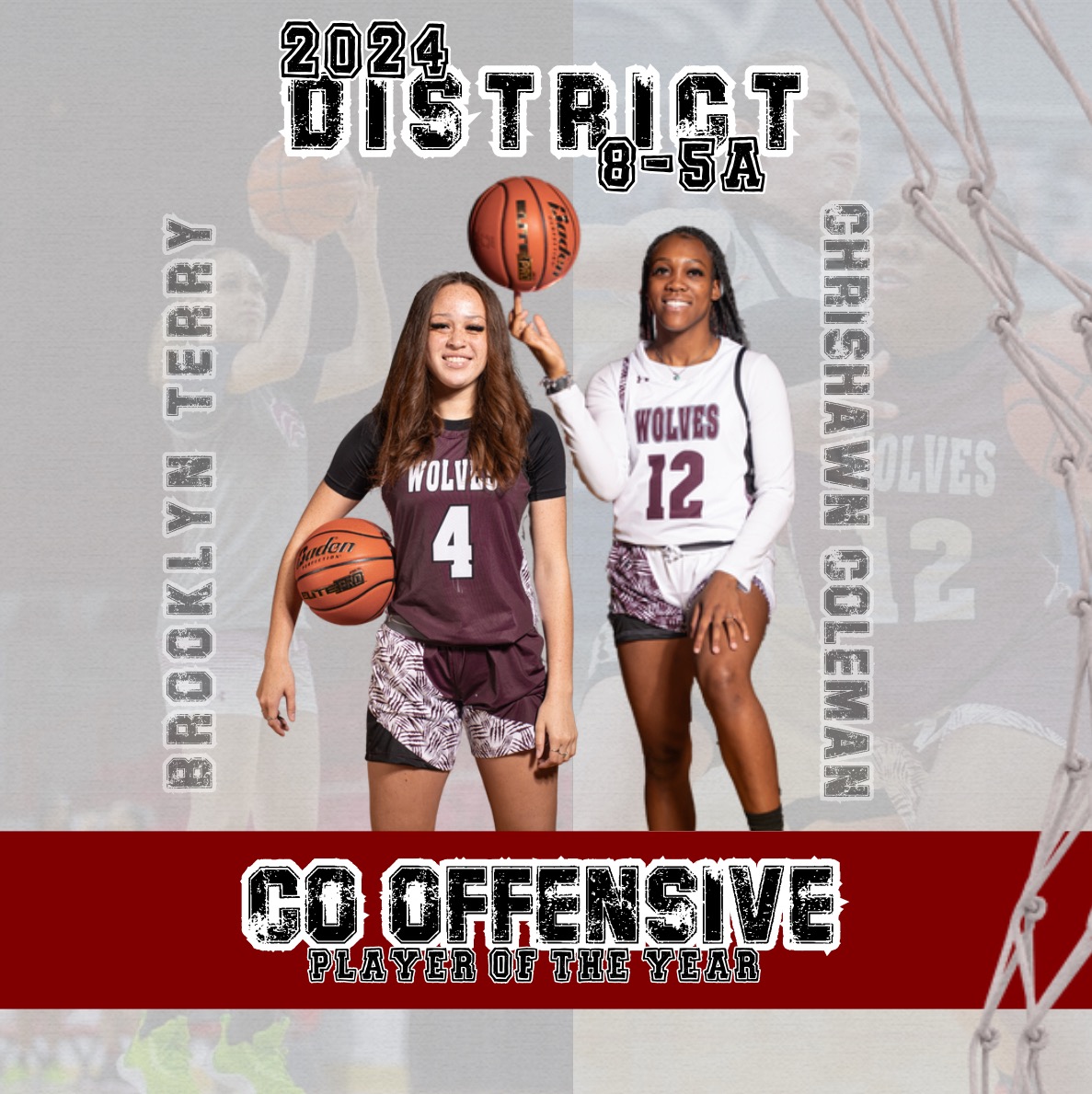 Did someone say BUCKETS? Congrats to @brooklynterryy and @chrishawncolem3 for being named Co-Offensive PsOY! These ladies alternated back and forth all year for top scorer for the night. Chrishawn is an unsigned '24 college coaches! She is going to make someone a great pick up!