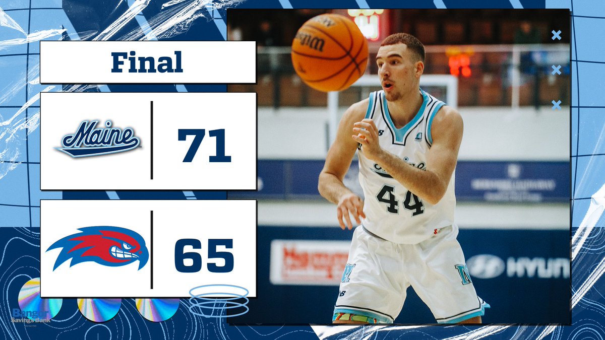 MaineMBB's tweet photo. Black Bears WIN 🤩

Peter scores 27 on Senior Night to lead us to victory!!!

Playoffs start Saturday!!

#blackbearnation | #AEHoops https://t.co/fxxRe81uwC