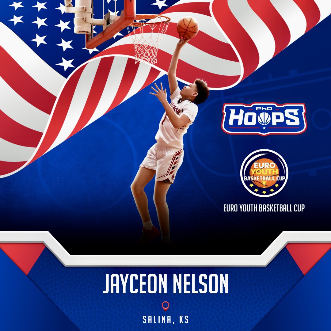 COMMITTED! We’re excited to have Jayceon Nelson (<a href="/Jayceon01/">Jayceon Nelson</a>) of Kansas on our 18U Team going to the 2024 Euro Youth Basketball Cup in Spain! #PhDHoopsUSA 🏀🇺🇸