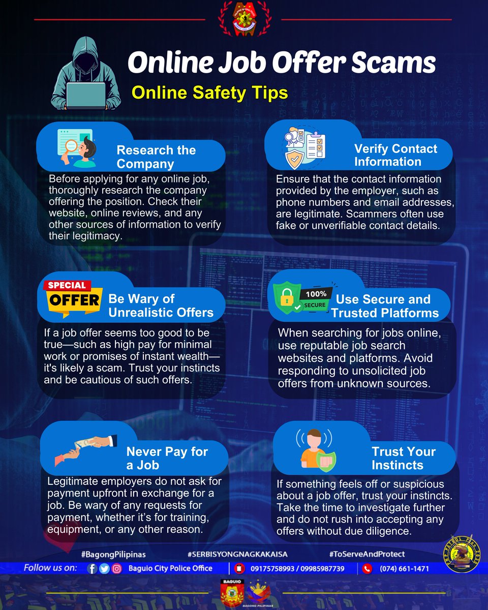 #OnlineSafetyTips || Always prioritize your safety and well-being when pursuing online task opportunities to avoid #TaskingScams.