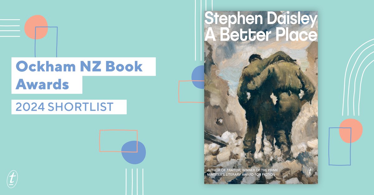 We are elated to announce that Stephen Daisley's A BETTER PLACE is on the shortlist for the 2024 Ockham New Zealand Book Awards!🎊 Congratulations, Stephen! You can find the book here: textpublishing.com.au/books/a-better…