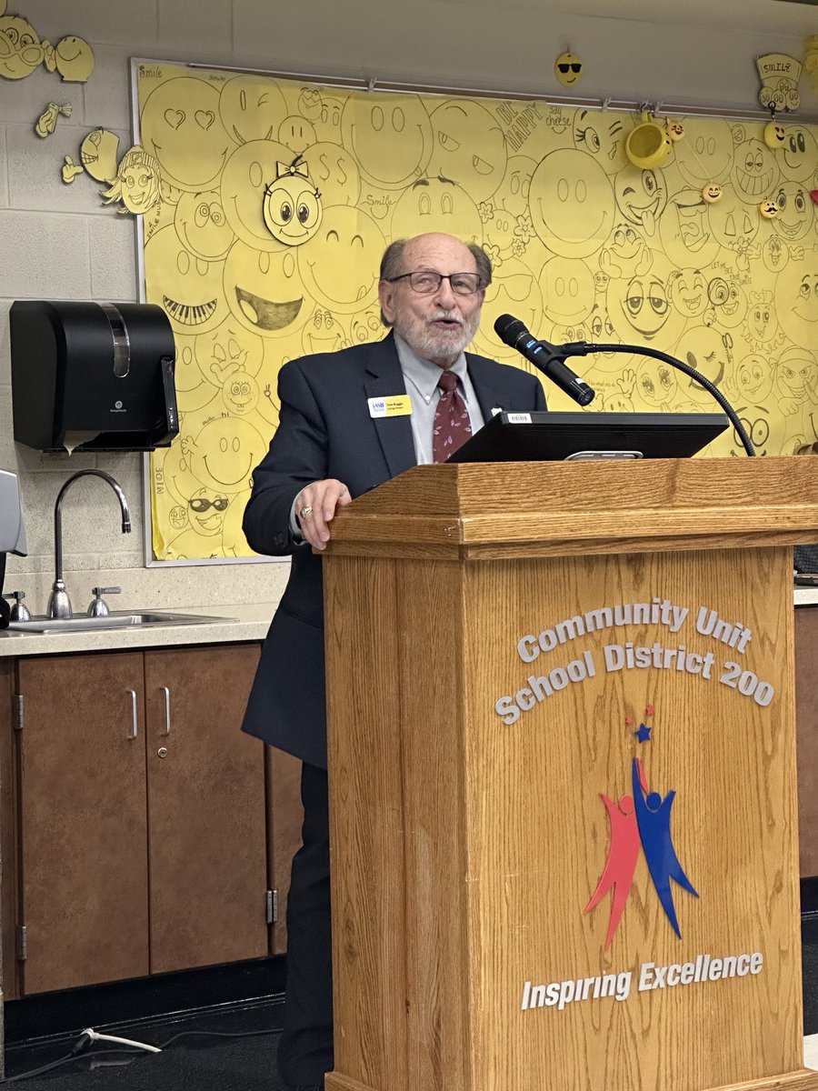 Listening to Tom Ruggio ⁦<a href="/Woodridge68/">Woodridge Dist 68</a>⁩ Board Member and IASB DuPage Division Chair, giving his Director’s Report!