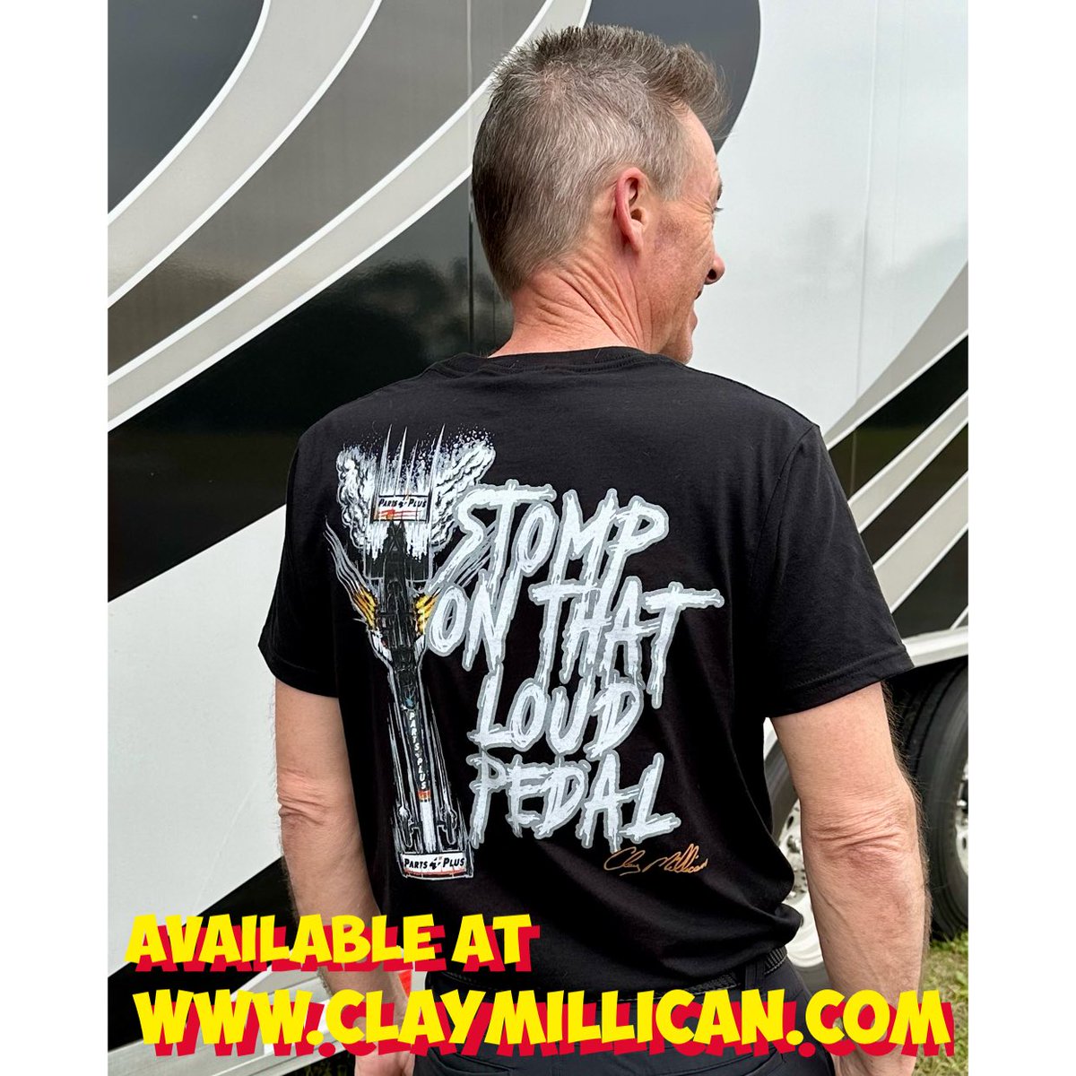 New and ready to go. New merchandise is available at claymillican.com #stomponthatloudpedal