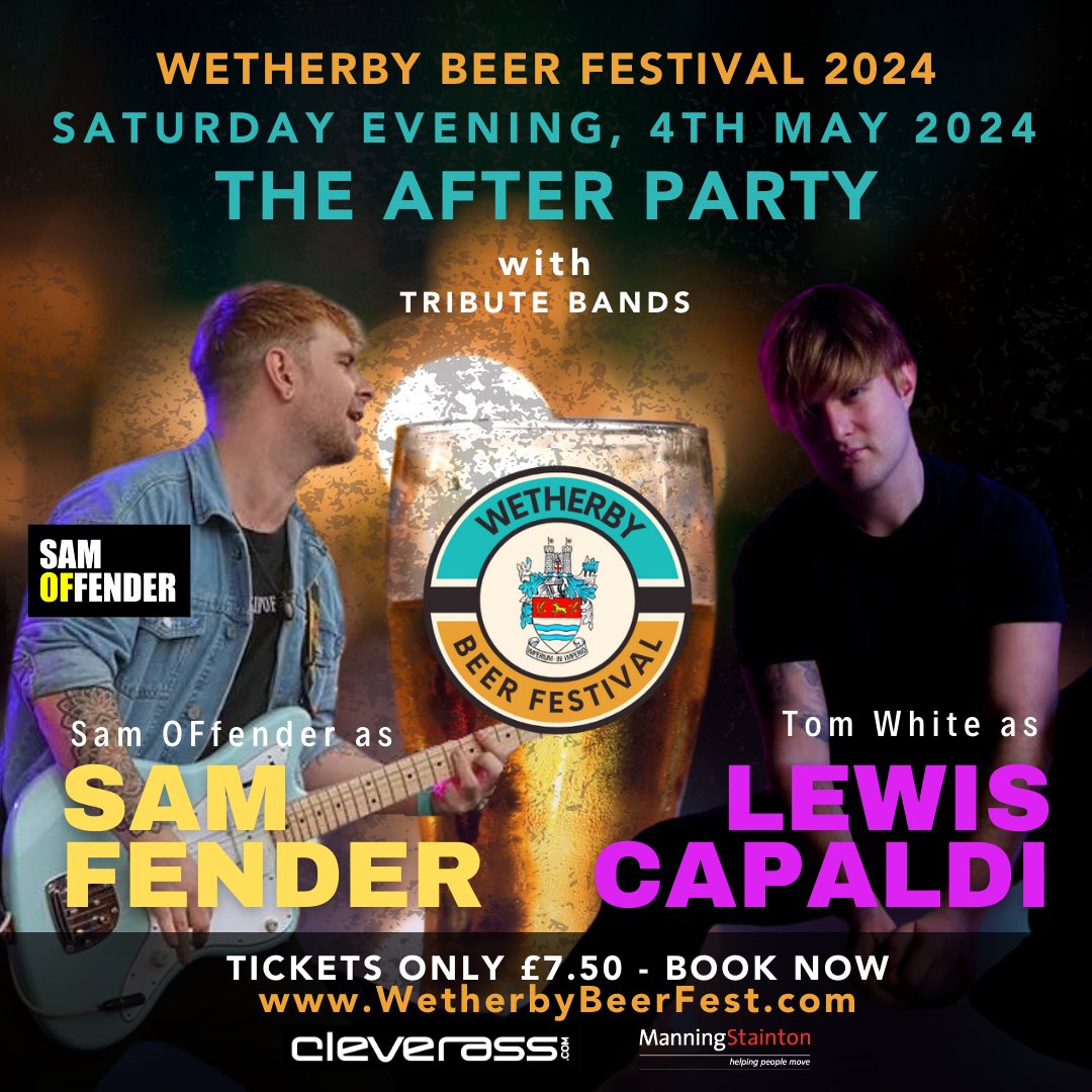 Tickets for the Saturday Evening session are just £7.50 - book now before they all go! Wetherbybeerfest.com