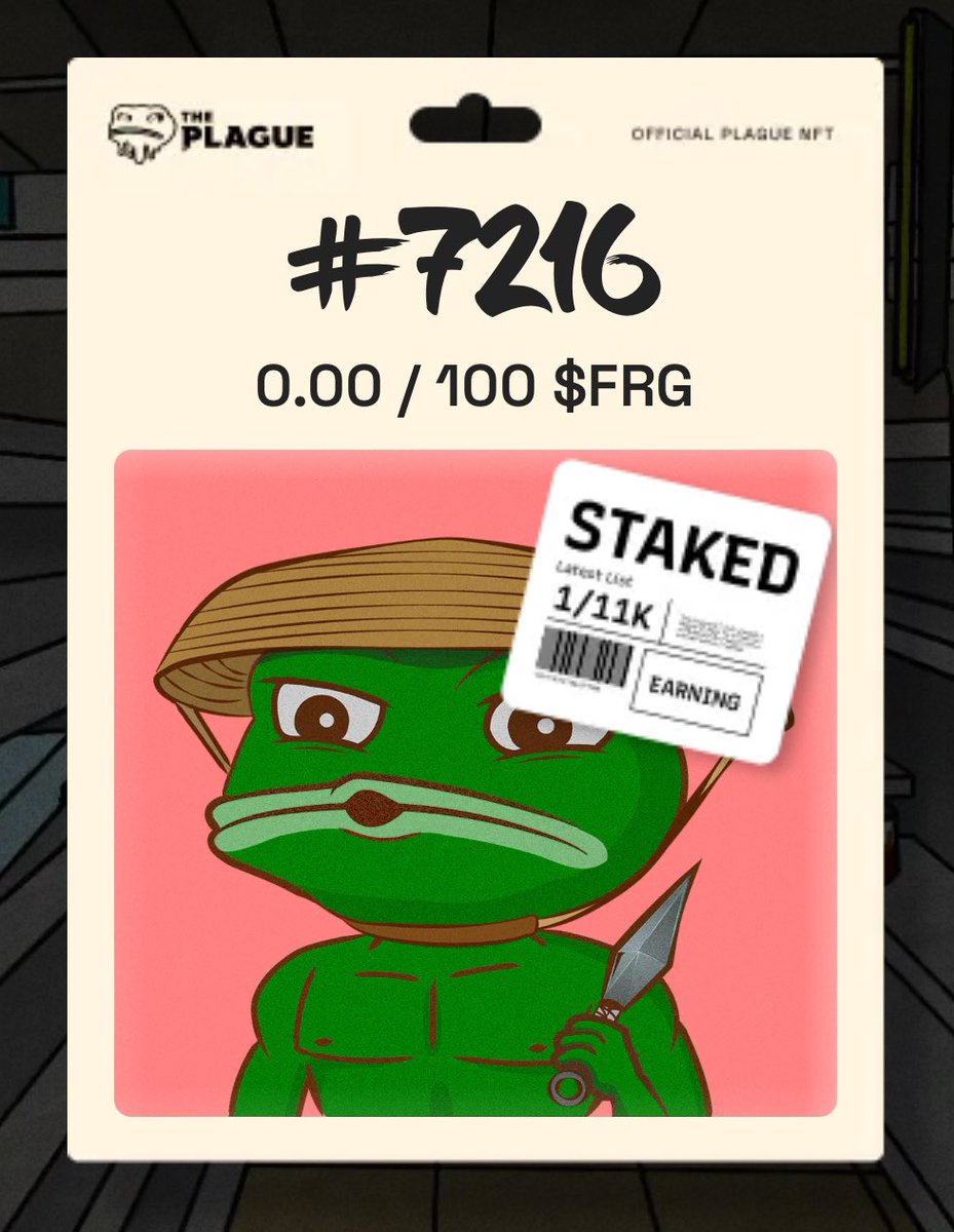 Finally hopped into the pond! Better late than never!! <a href="/ThePlagueNFT/">The Plague Of Frogs 🐸</a> Hell yes!