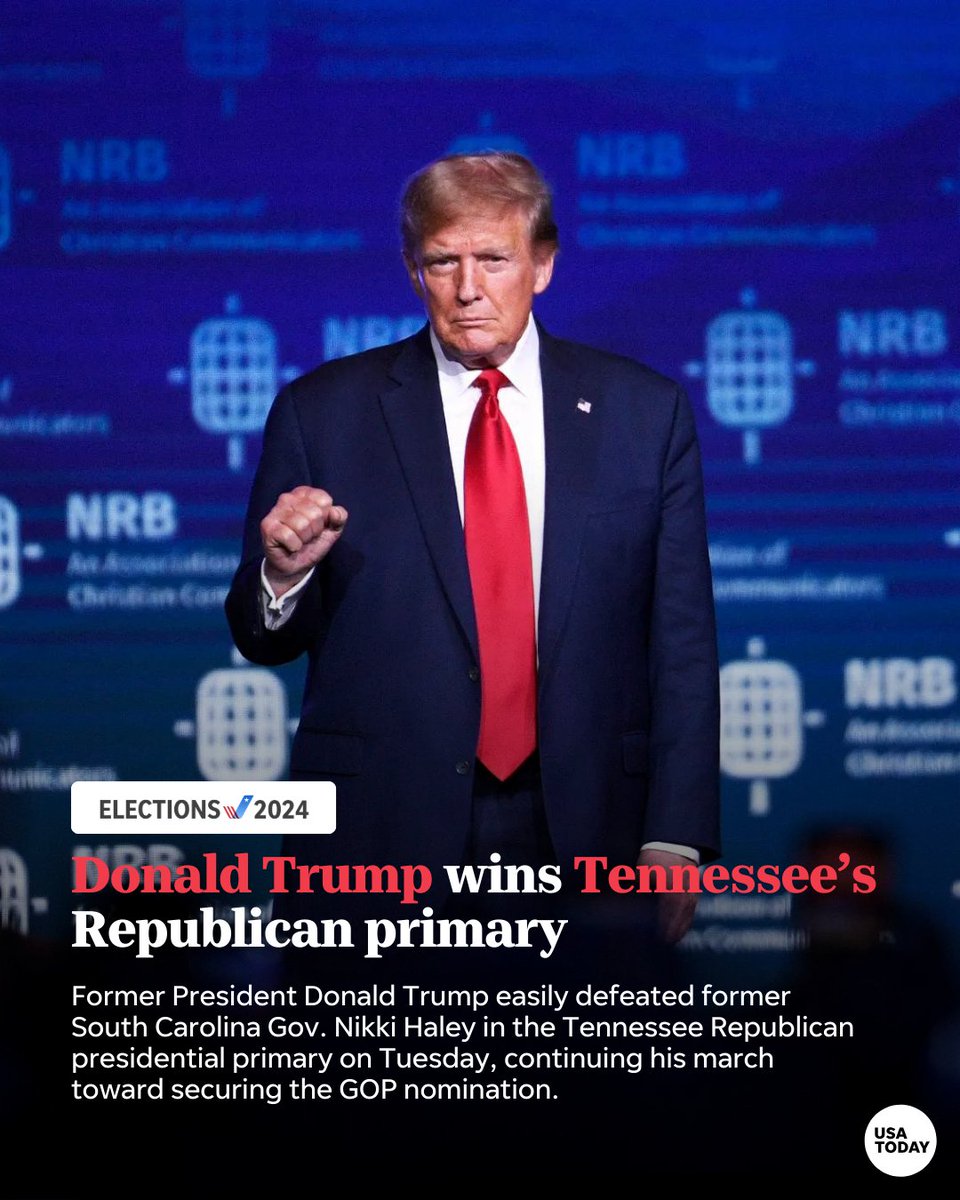 Former President Donald Trump easily defeated former South Carolina Gov. Nikki Haley in the Tennessee Republican presidential primary on Tuesday, continuing his march toward securing the GOP nomination. commercialappeal.com/story/news/pol…