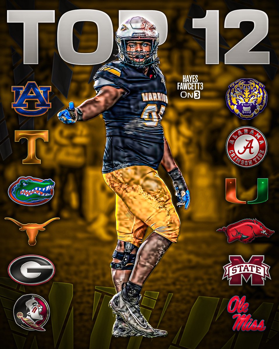NEWS: Four-Star DL Andrew Maddox is down to 1️⃣2️⃣ Schools! The 6’4 275 DL from Hattiesburg, MS is ranked as a Top 10 DL in the ‘25 Class (per On3) Where Should He Go?👇🏽 on3.com/db/andrew-madd…