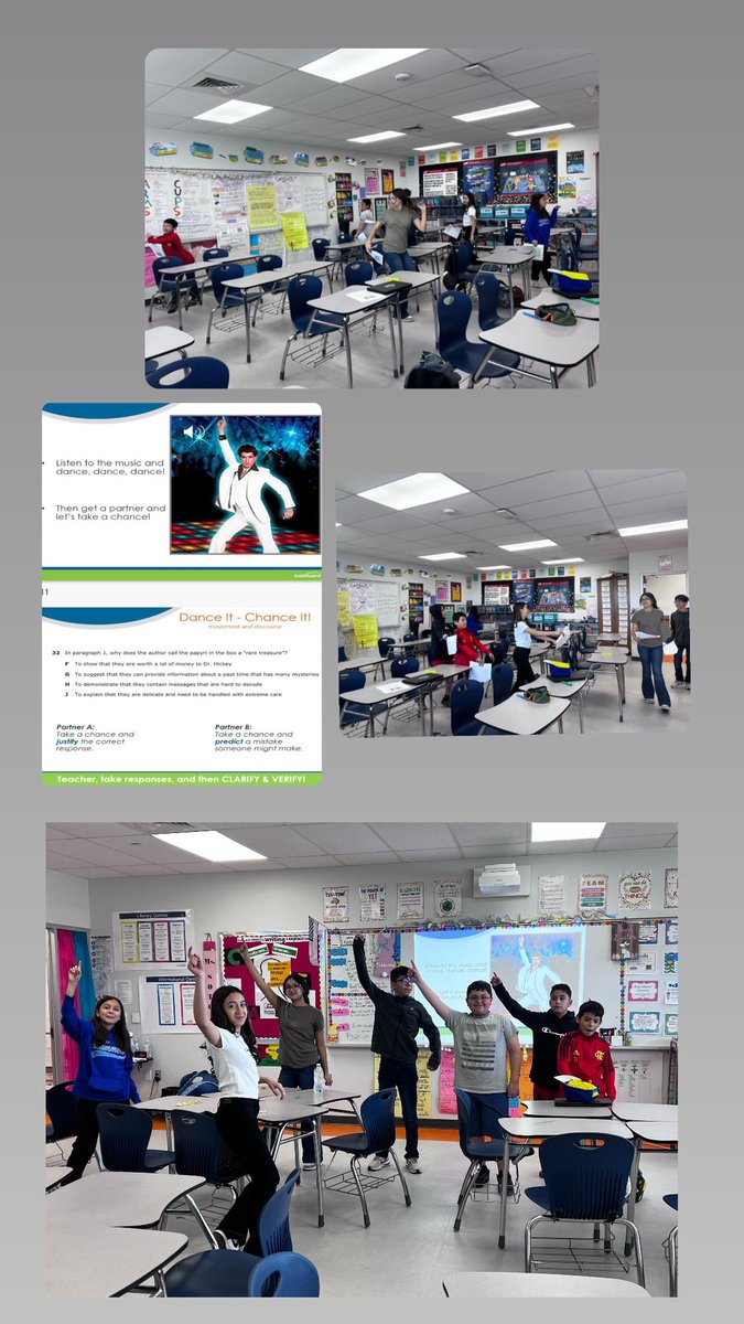 CSoto_ELMS's tweet image. Day 1: Dance it. 🩰 Chance it.✨ 🕺🏽
Ravens were thrilled to twist, twist, twist, and colloborate to justify the correct answer.#Reasoning through textual evidence.#Predicting #Informational Text #Living the mission.🤩🕺🏽🕺🏽🕺🏽🕺🏽🕺🏽🕺🏽🕺🏽🕺🏽🕺🏽🕺🏽🕺🏽💜@Eastlake_Middle @karras_ELMS