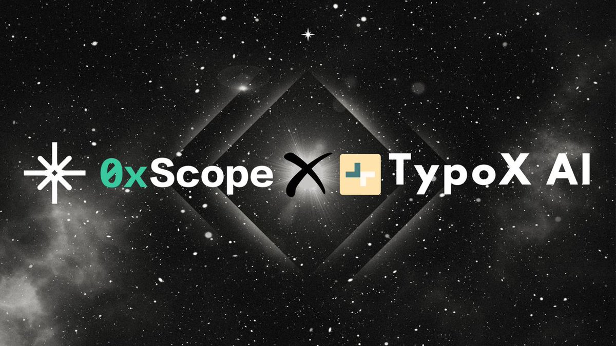 🌟 TypoX AI + 0xScope 🌟 Our technical partnership w/ @ScopeProtocol will enhance #Scopechat’s Web3 AI search, we're excited to unveil the TypoX AI Search API! Scopechat users get instant access to a wider array of Web3 data in their chats Your Web3 journey, enhanced by TypoX…