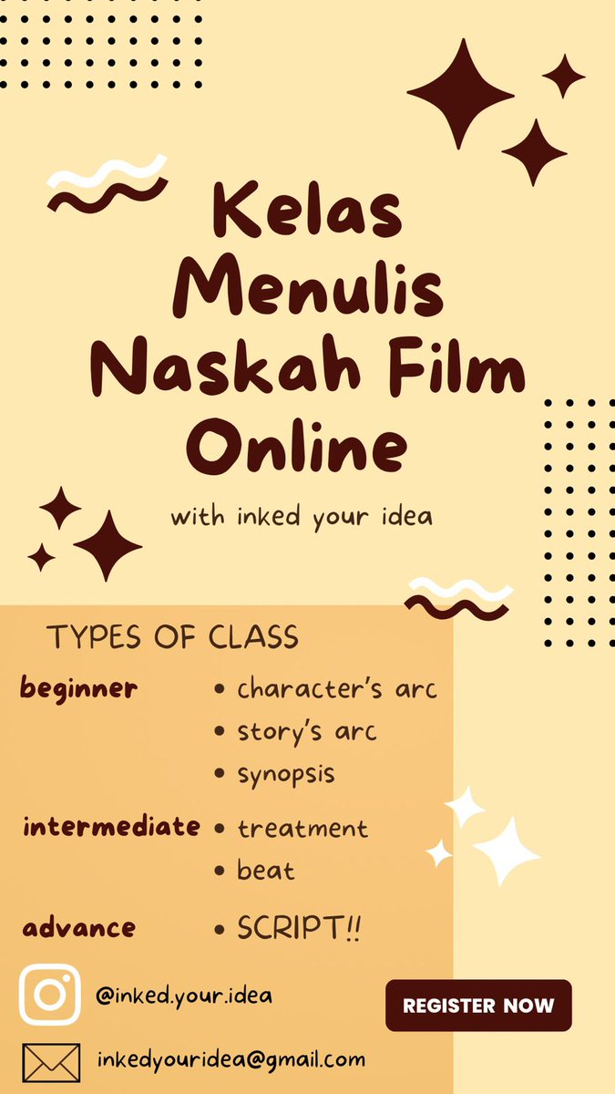priesnanda's tweet image. Yuk daftar di sini:
forms.gle/8hQX3zV5id2m3a…
#scriptwritingclass #kelasnaskahfilm #screenplayworkshop #filmmaking