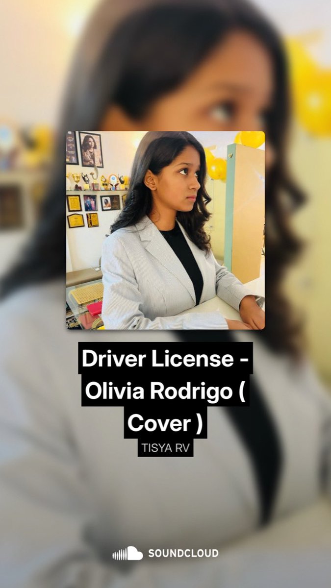 tisyavashist_'s tweet image. Driver License - Olivia Rodirgo (Cover) on.soundcloud.com/fnoEPivKWg5dXP… #tblngg #smngg #LISAXLOUISVUITTON