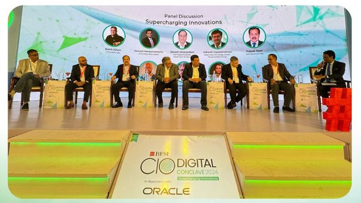 usharmaa999's tweet image. In the fast-paced world of BFSI, it&apos;s no longer just about innovation; it&apos;s about the speed of transformation as technology evolves and algorithms grow smarter by the day. Panelists on innovation in digital technology.
@ETBFSI 

 #ETBFSICIOConclave