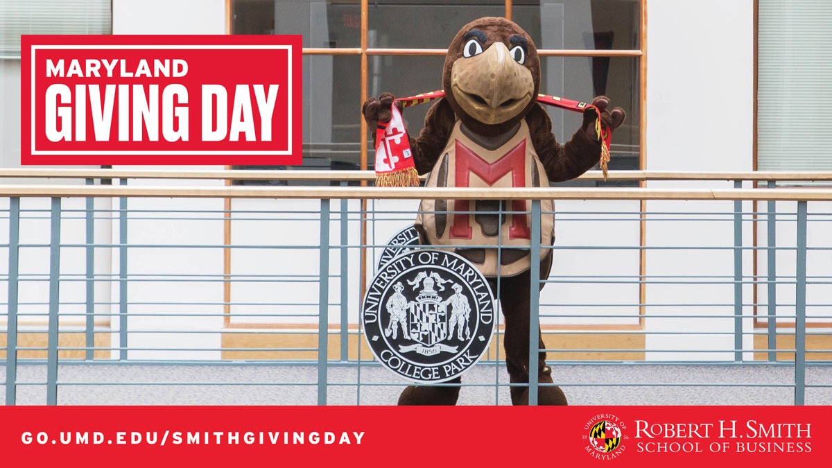 #GivingDayUMD 2024 is here! 🎉 One small gift today can make a huge impact for current and future Smith students.
Visit Smith's page: brnw.ch/21wHBCa

Check out all the prizes, challenges and more happening throughout the day: brnw.ch/21wHBCb