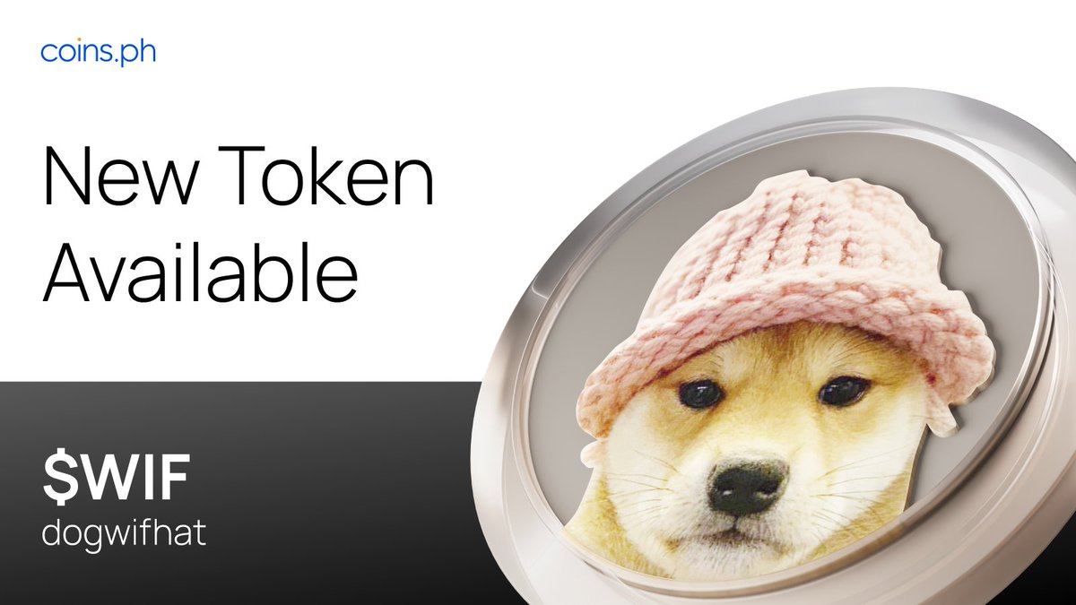 🐶 Dogwifhat (WIF) has arrived at #CoinsPH! 🐾 $WIF is a #memecoin on  #Solana. Trade $WIF on Coins now! 👉🏻 https://t.co/ayOZHSOajg #WIF  #Dogwifhat @dogwifcoin