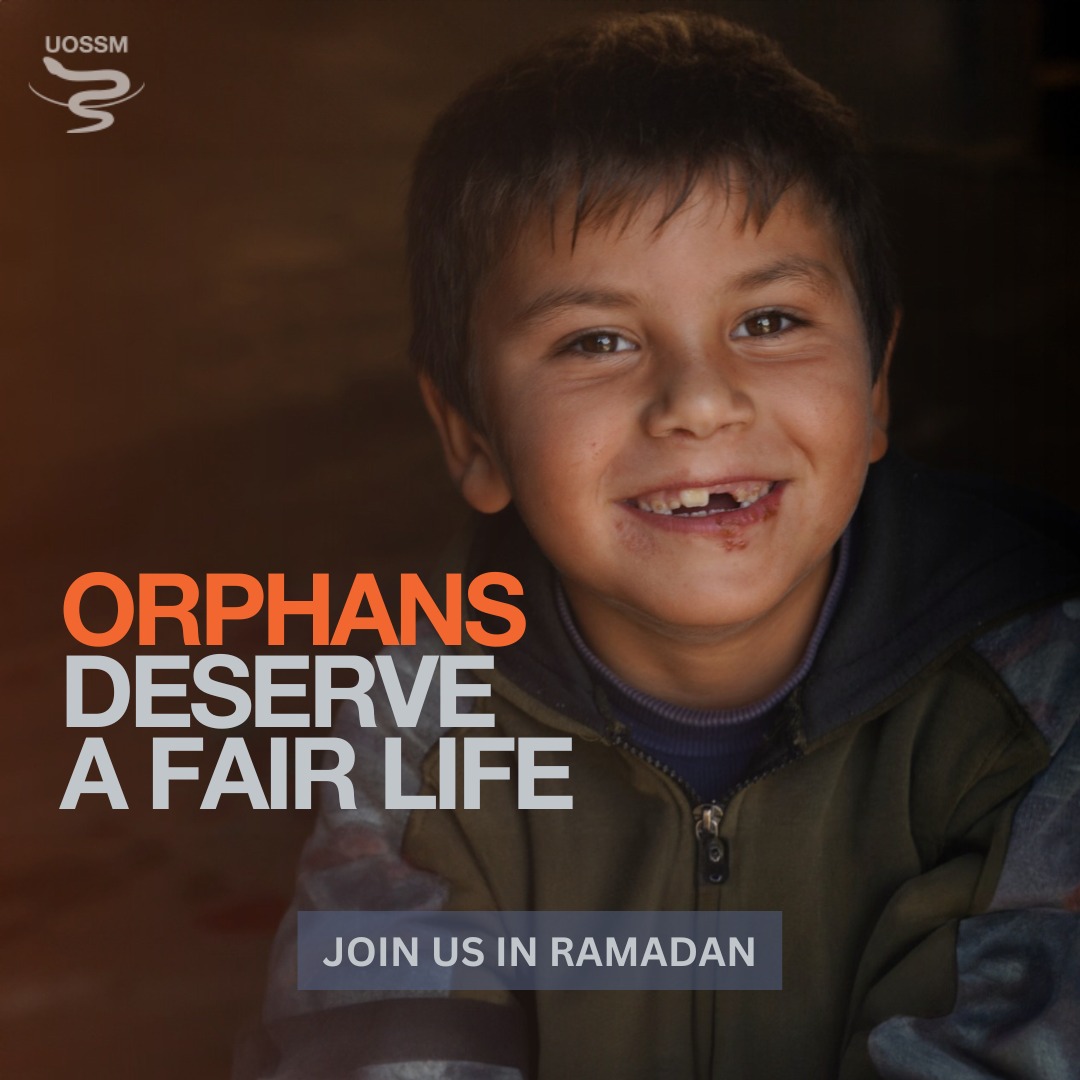 In this Ramadan, let's support Syrian orphans, facing displacement and trauma, by providing them with education opportunities. Help break the cycle of despair and pave a brighter future for children in Northern Syria.

#UOSSM #orphans #children #donate #refugees #SyrianRefugees