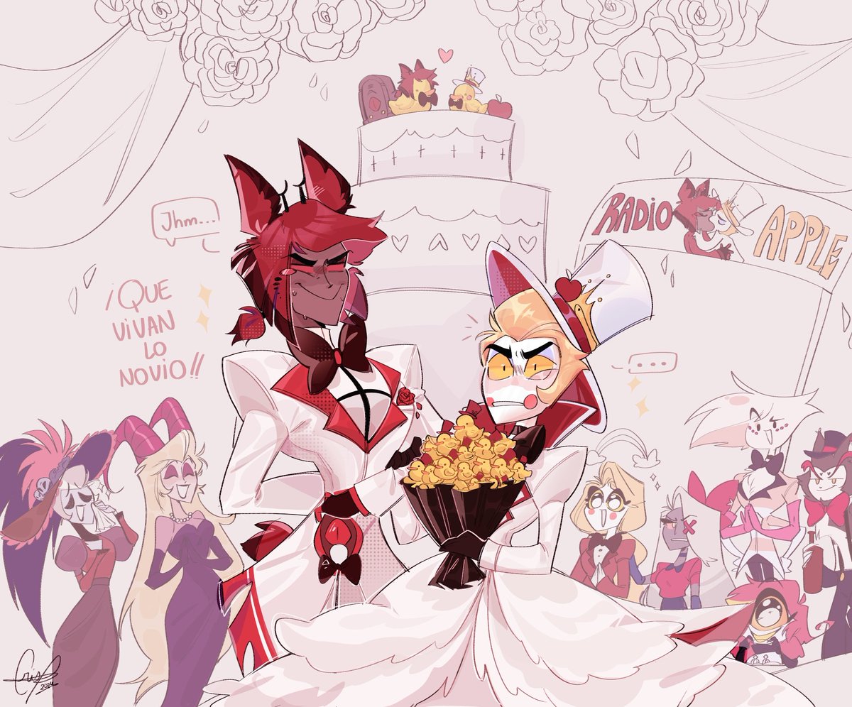 CrisArkam_'s tweet photo. ✨🫶¡¡¡¡TRIUNFO EL AMOR !!!!🫶✨
#RadioApple #HazbinHotel #alastorhazbinhotel #LuciferMorningstar https://t.co/8biGlSiEUw