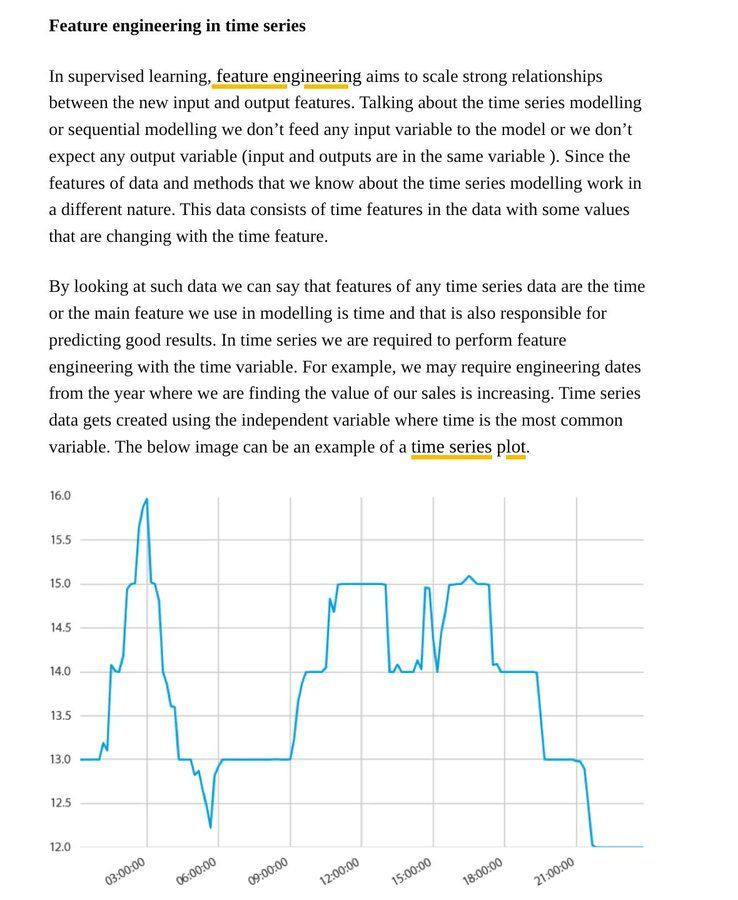 gp_pulipaka's tweet image. A Tutorial on Time Series #FeatureEngineering! #BigData #Analytics #DataScience #AI #MachineLearning #IoT #IIoT #PyTorch #Python #RStats #TensorFlow #Java v#GoLang #CloudComputing #Serverless #DataScientist #Linux #Programming #Coding #100DaysofCode 
geni.us/Series-Feature…