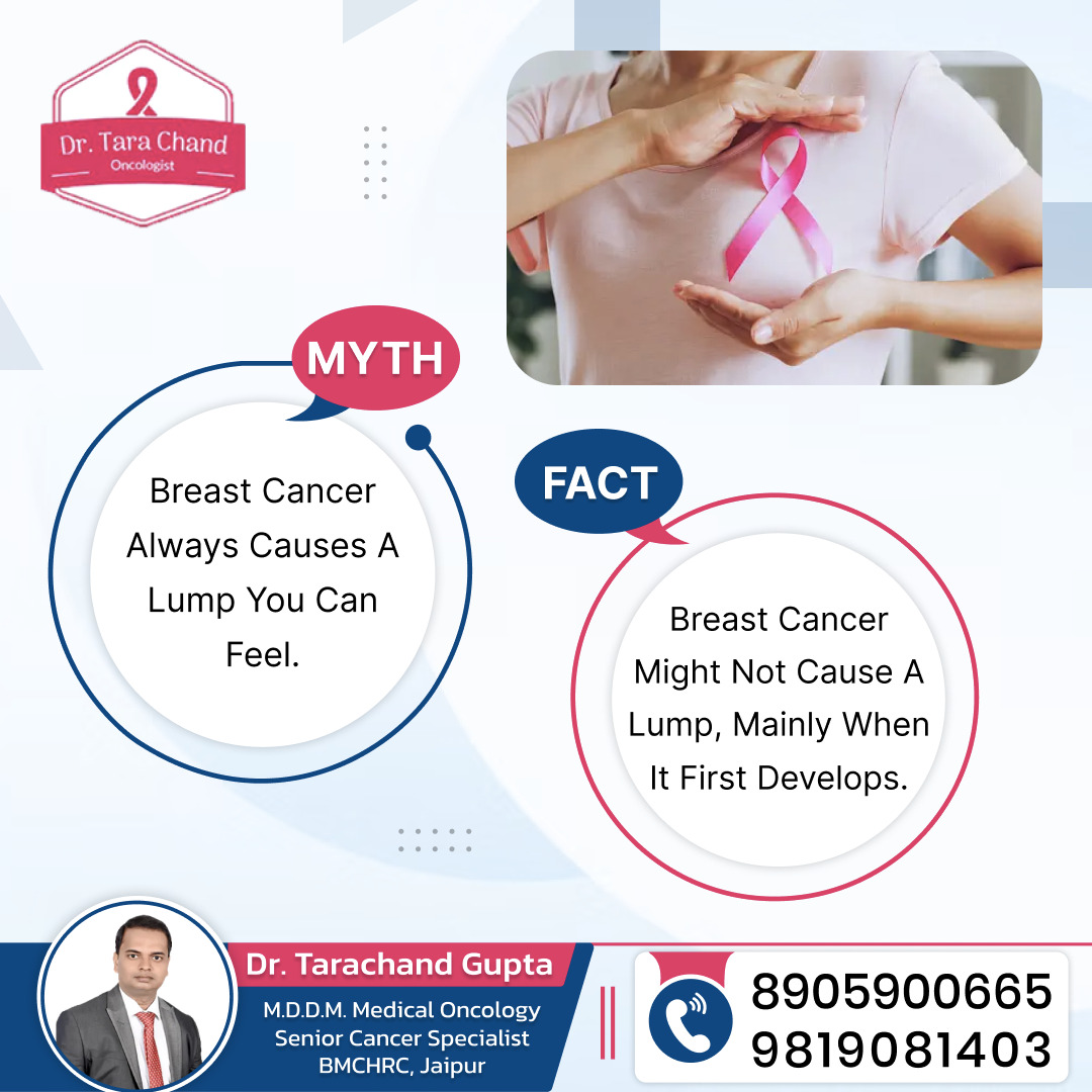 Busting Myths 🚫🎀 Breast cancer doesn't always start with a lump. Early detection is crucial for effective treatment. Stay informed!

Call Now :-8905900665, 9819081403

#BreastCancerAwareness #MythVsFact #BreastCancerFight #DrTarachandGupta #MedicalOncologist #Jaipur #BMCHRC