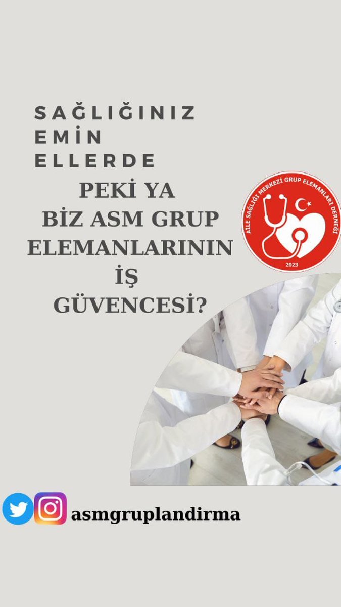 <a href="/bekir_nennioglu/">Bekir NENNİOĞLU</a> <a href="/SSMahmutFaruk/">Mahmut Faruk DOĞAN</a> <a href="/asmgruplandirma/">Aile Sağlığı Merkezi Grup Elemanları Derneği</a> Huzurlu bir ortam için düzenleme şart
#Reistengrupelemanlarınamüjde