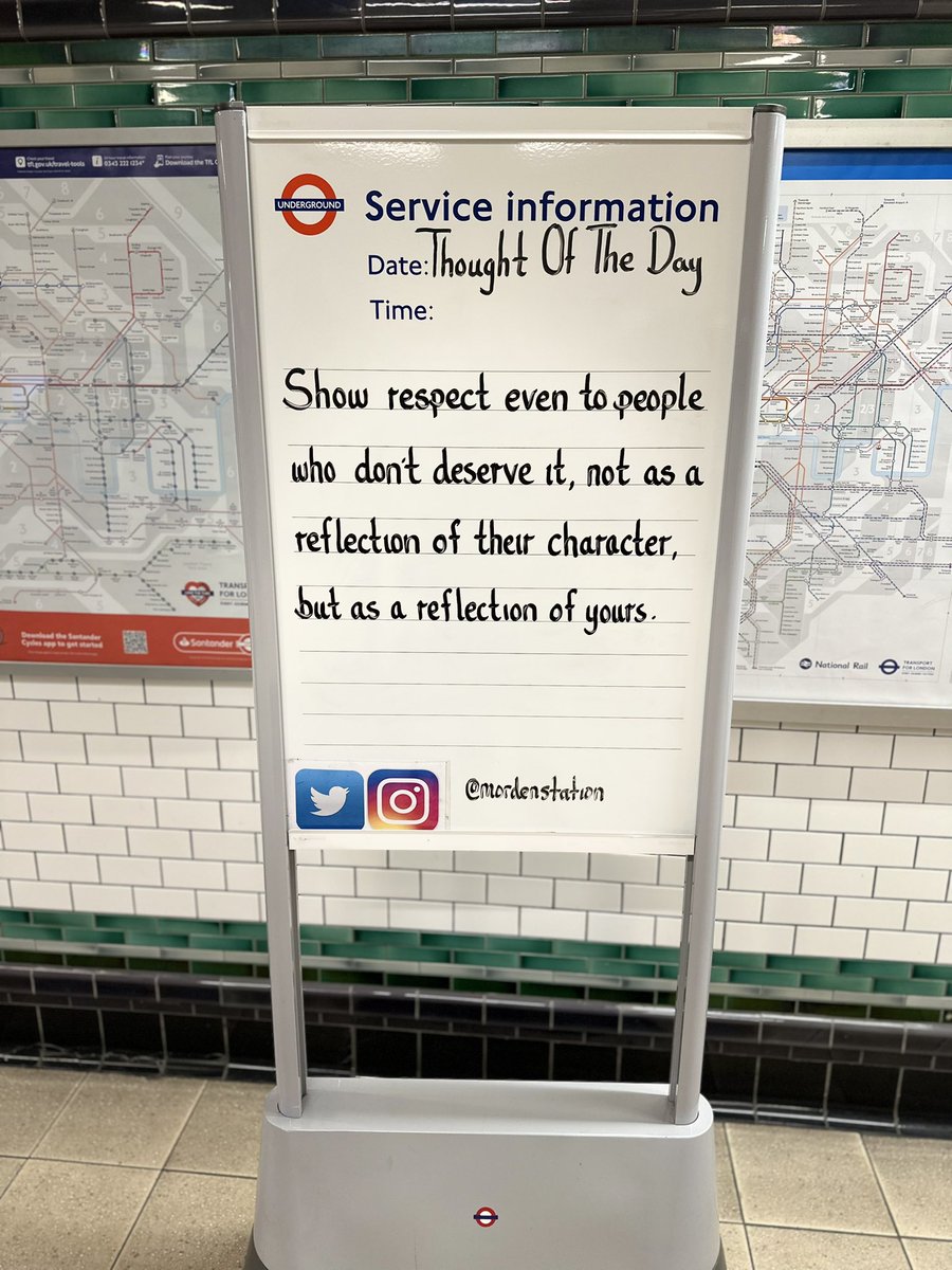 MordenStation's tweet photo. Wednesday 6th March 2024 Thought Of The Day From Morden Underground Station https://t.co/hr7oQ3ZJW7