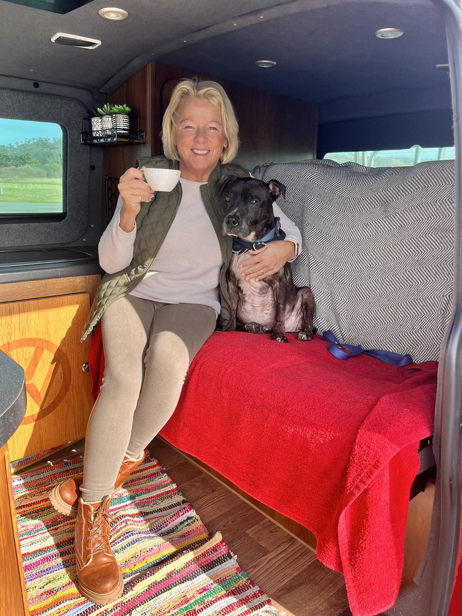 When your daughter is away for Mothers Day ,breakfast down at the beach it is #vanlife #beachvibes