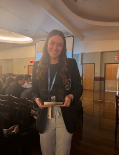 OWDECA's tweet photo. 🎉 Congratulations to OW'S  medal winner, Cayman Girard, for  finishing  5th in ASM at the State DECA competition!  Also, big props to Cayman and Kyla Crawford for their impressive 5th place finish in the State PMSP team project! #DECAState https://t.co/6mA0qglkfD