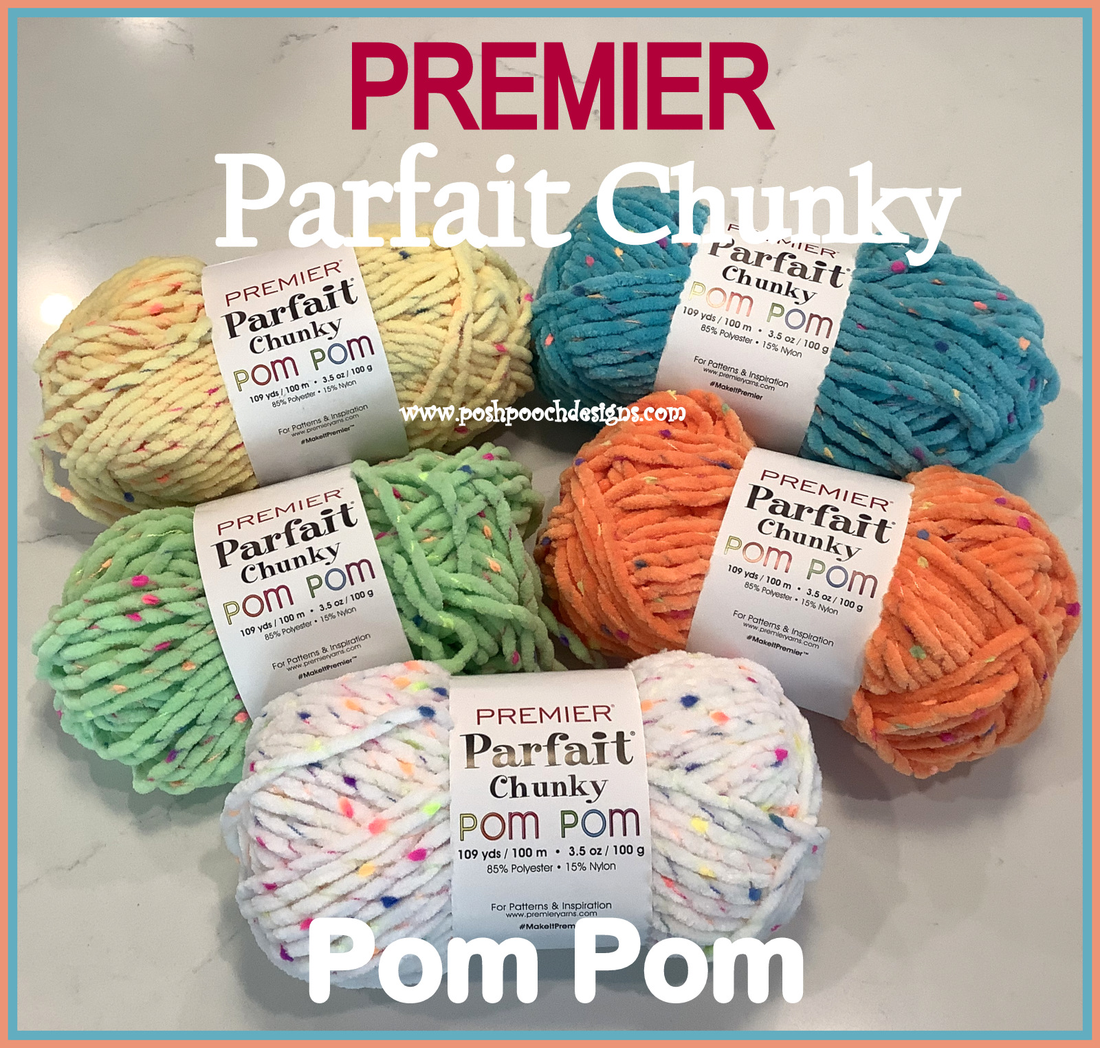 Sara Sach on X: I Am In Love With The PRMIER PARFAIT CHUNKY POM POM YARN!  10 colors #6 Super Bulky See Them All At My Premier LINK :    /