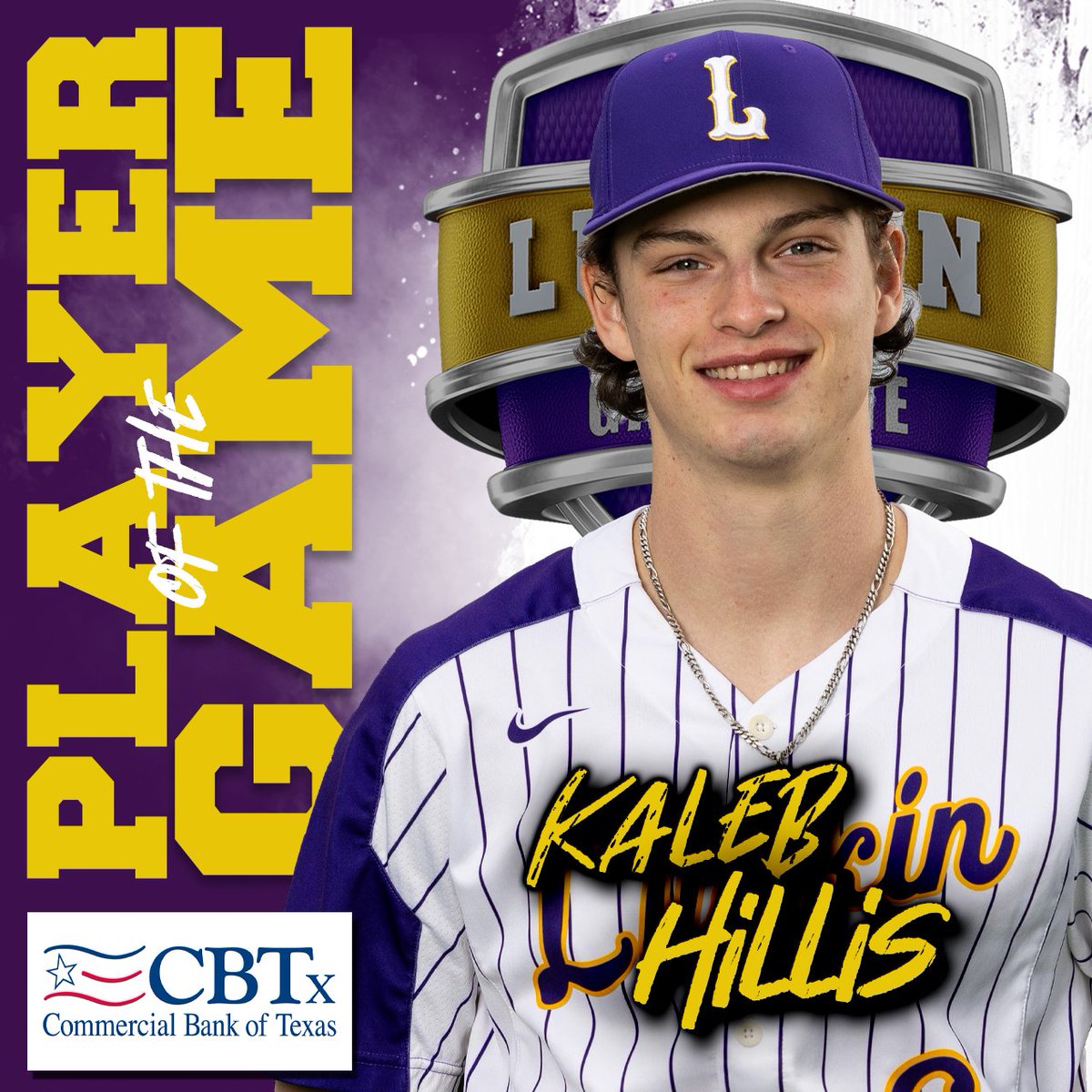 Our Commercial Bank of Texas Player of the Game is Kaleb Hillis. Hillis threw 7 shutout innings, helping the Pack take the District Opener 7-0 over Nacogdoches. <a href="/hillis_kaleb/">Kaleb Hillis</a> <a href="/lufkinbaseball1/">Lufkin Baseball</a>