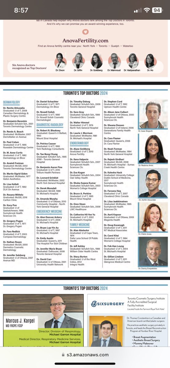 Proud to be a colleague with these top #EM physicians. @MichelleKlaiman @AAckery @emilyaustin @DrJBryan @davidcarr333 @EmICUcanada @HIMMELHIMMEL @Rescudoc @EMUofT @UnityHealthTO