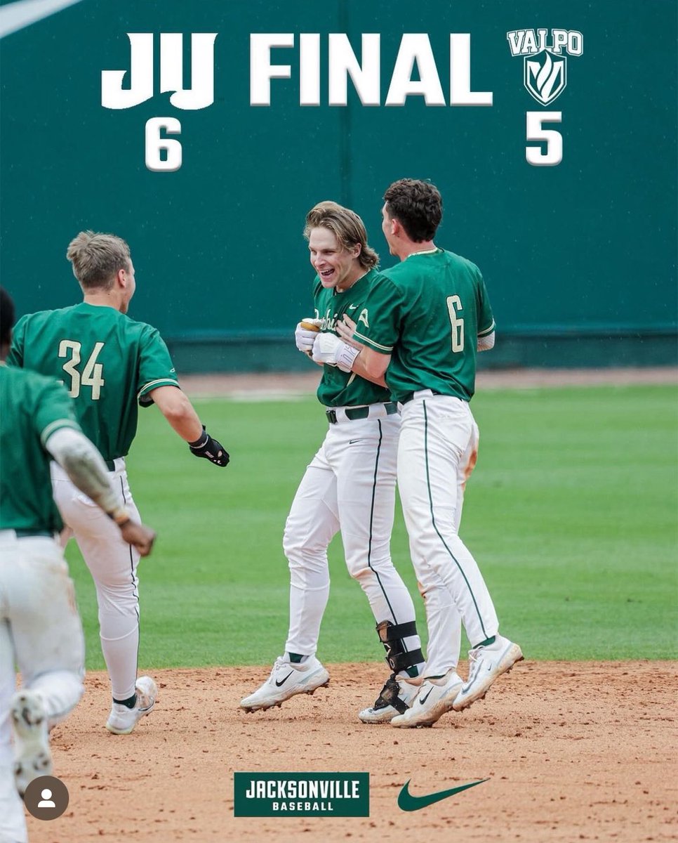 Awesome to see @EpiscopalEagles alum Clayton Hodges with the walk off today for @JUBaseball vs. Valparaiso. That guy has been through, and dealt with a lot to get back on the field healthy. Great to see this moment for him. 📸 @JUBaseball