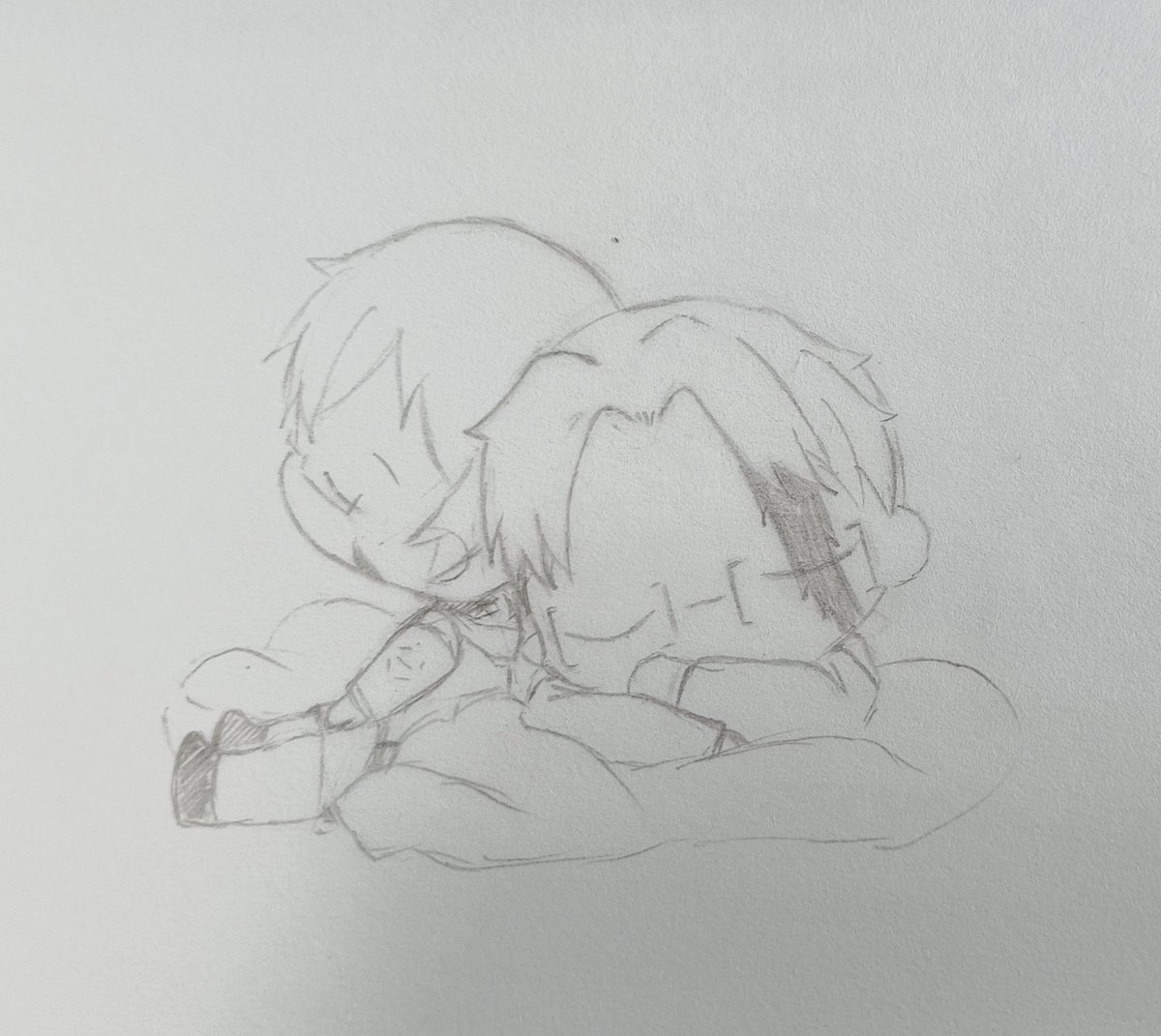 executor141's tweet image. 昼休みにちょっと休む.（参考図あり）
#明日方舟