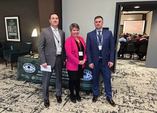 BetsyCoffia's tweet photo. Great to be w/the Michigan Building &amp; Construction Trades Council conference today in Lansing &amp; especially to connect with some of the folks from up north including Clint Steele, Business Rep for Plumber And Pipe fitters Local 85 (left) &amp; John Coleman,  Sheetmetal Local No. 7 https://t.co/QbULavfTQR