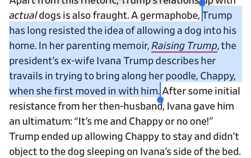 Trump allowed $CHAPPY into the White House, it was the first dog he allowed into his home.