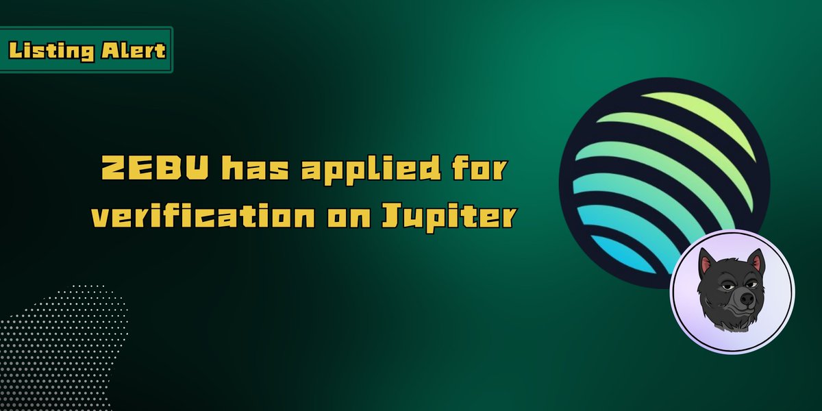 ZebuSolana's tweet image. Hey  @JupiterExchange , $ZEBU has applied for verification on Jupiter 🐻

🔸Our Contract Address : 
7unYePWUHcpB28cnS65TpqT2qqmZaftRz9QABkdR8yN7

💚+♻️ &amp;amp; Drop your $SOL Wallets 👇