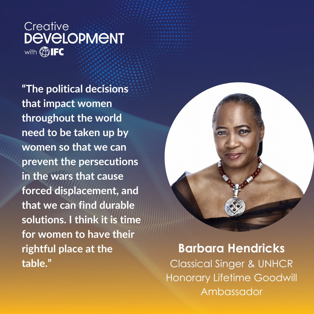 WBPubs's tweet image. In the latest episode of #CreativeDevelopment, @Diop_IFC and @BH_officiel, world-renowned soprano and @UNHCR Goodwill Ambassador, discuss her lifelong commitment to human rights. 🎙️ Listen on your preferred podcast platform this #WomensDay:  wrld.bg/YqjY50QLB4f